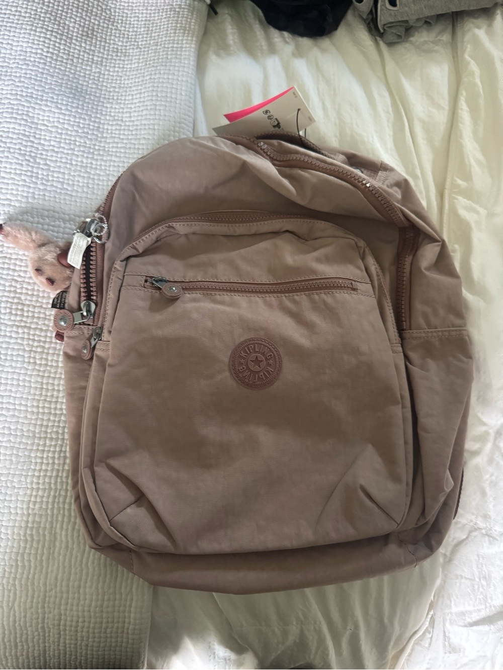 Kipling Seoul 15” Dusty Taupe Nylon Backpack